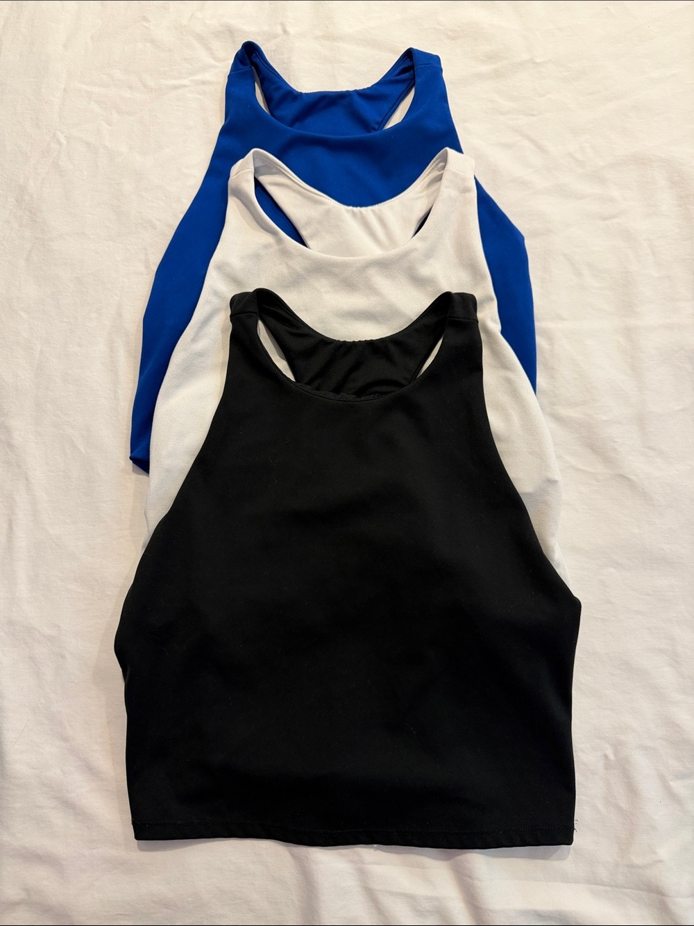 DSG Racerback Tank Set - Black, White, Blue